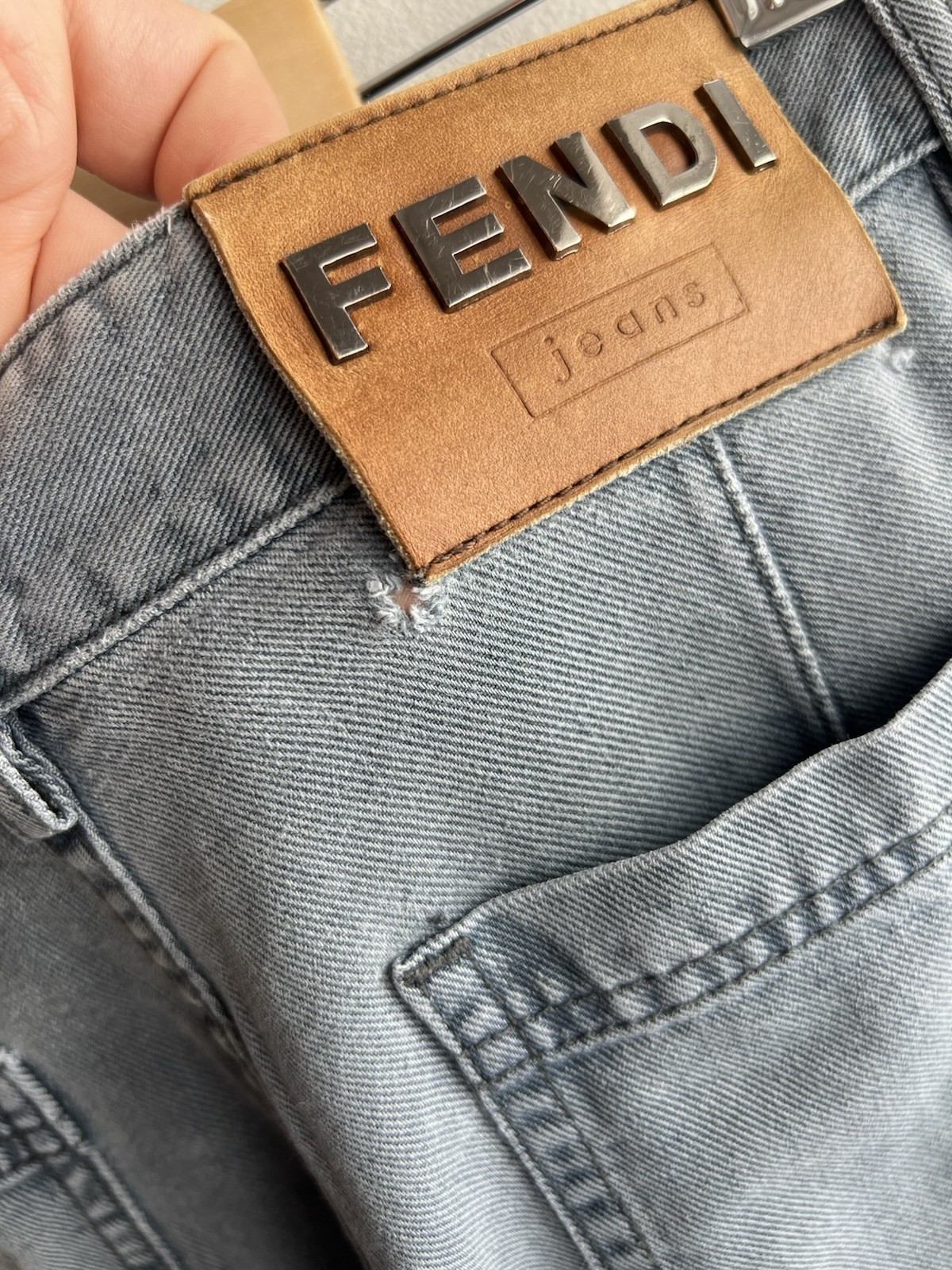 Vintage Fendi Women Lightweight Jeans Gray Size 30/34 thumbnail 16