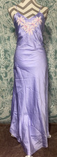 NATORI Vtg Satin Spaghetti Strap Slip Maxi Dress Night Gown Purple