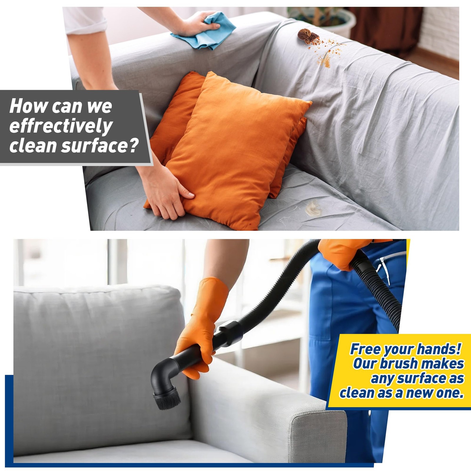 2 Pack 2 1/2'' Wet Dry Vacuum Dust Brush Attachment Compatible with Shop-Vac ...