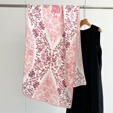 100% Silk Mulberry 170X53cm Scarf Women Neckerchief Wrap floral fragments Print