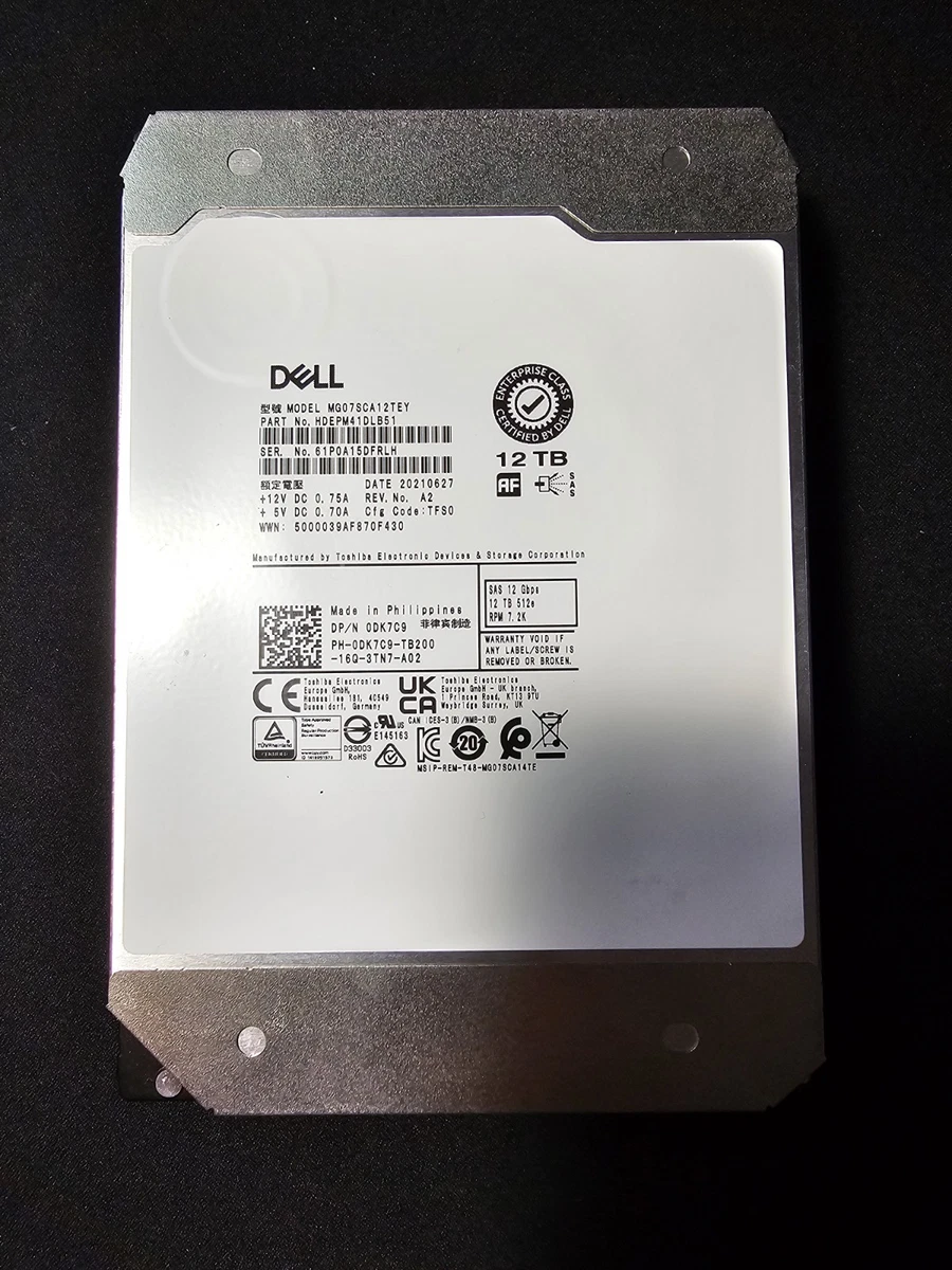 SAS Internal Hard Disk Drives 12 TB Storage Capacity for sale | eBay