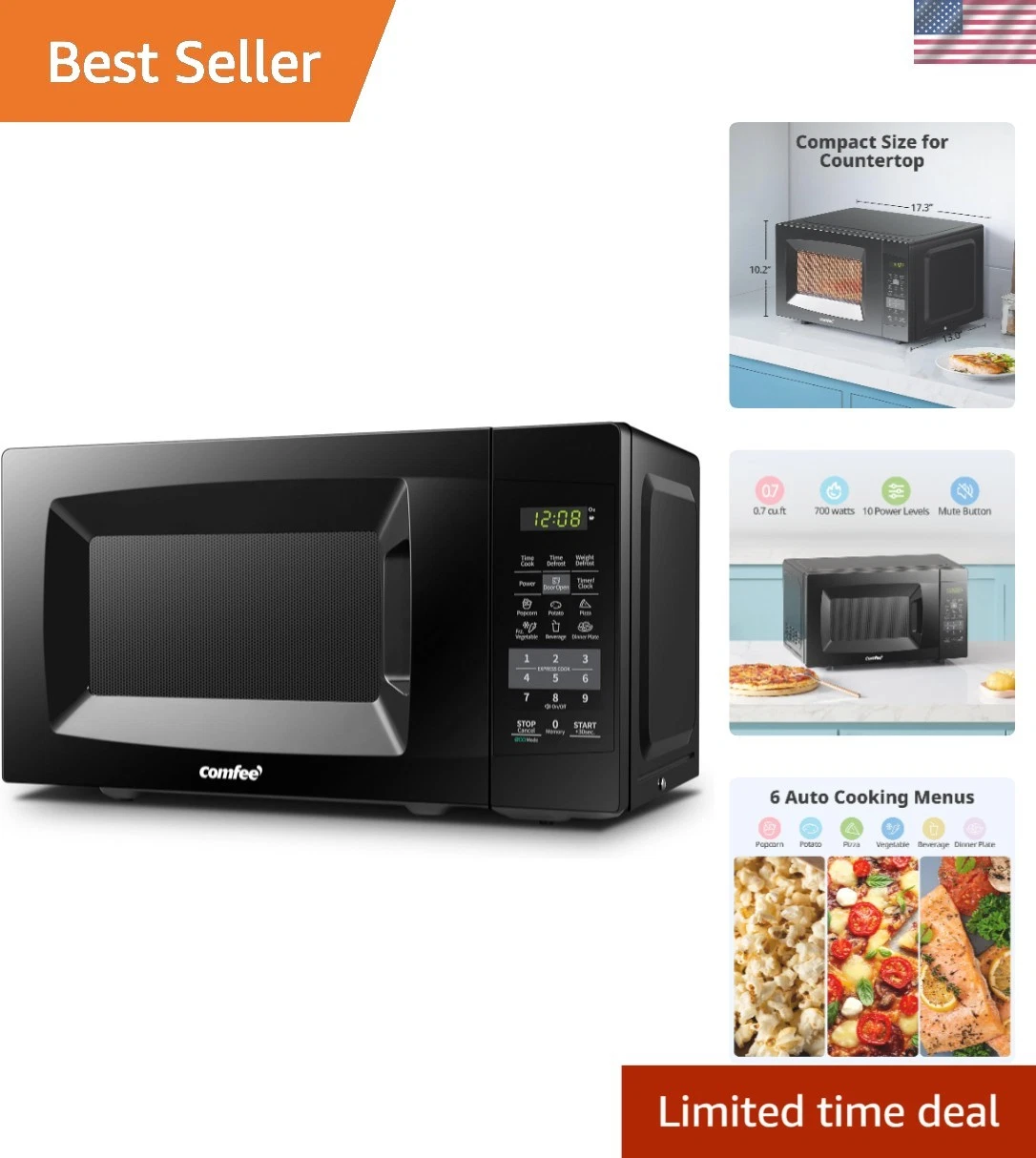 Stainless Steel 700W Microwave with Digital Display & ECO Mode - Quiet Operation
Opens in a new wind