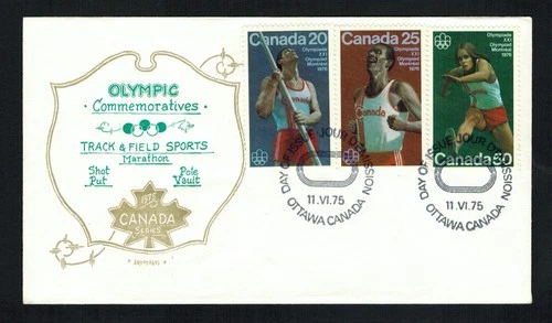 Canada #664-66,  1975 Olympic Track & Field combo set, Artopages cachet FDC, VF