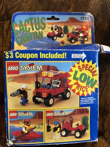 RARE LEGO Town 1720 Cactus Canyon NEW Truck SUV Kayak Boat ATV VTG 1994