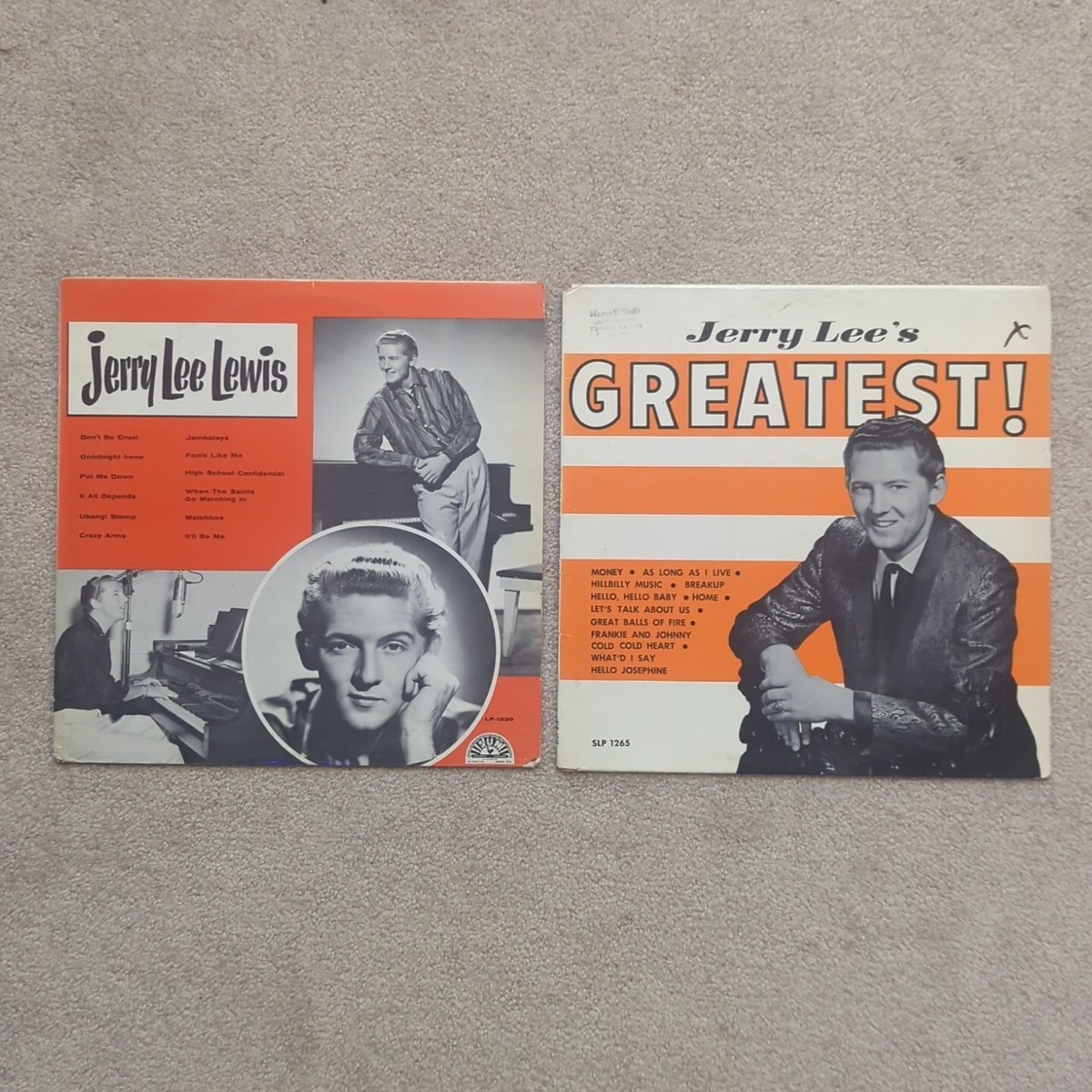 Lot Of 2 Jerry Lee Lewis Vinyl LPs. Self Titled & Greatest
