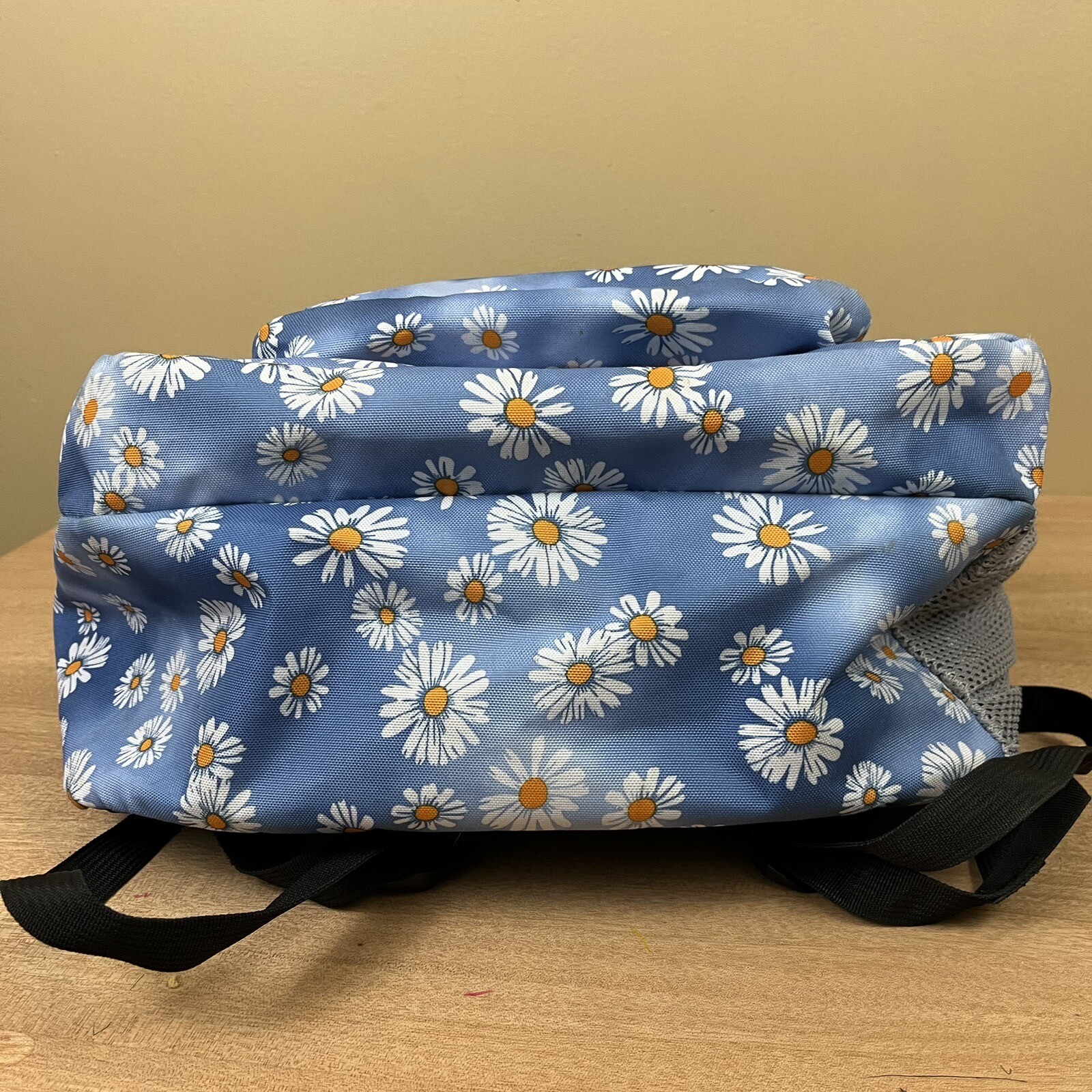 JANSPORT Big Student 15" Laptop Backpack Blue Floral Daisy School Bag Pockets