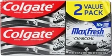 Colgate Max Fresh Charcoal Toothpaste 2 Pack 6 Ounce Breath Freshening Formula
