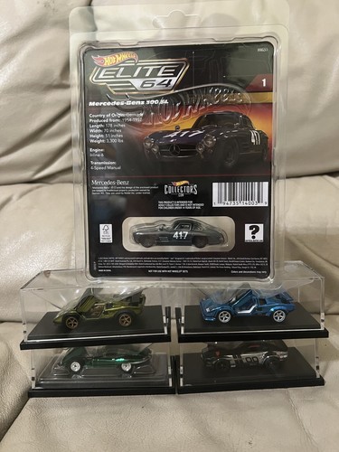 Hot Wheels RLC 82 Lamborghini Countach 72 Datsun 240z 64 Jaguar E-type MB 300 SL - Picture 4 of 6
