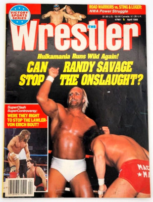 THE WRESTLER  APRIL 1989 - RANDY SAVAGE / HULK HOGAN / KERRY VON ERICH / STING