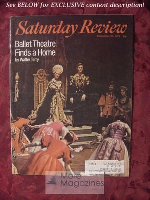 Saturday Review September 25 1971 BALLET THEATRE GRAHAM GREENE MALCOLM COWLEY