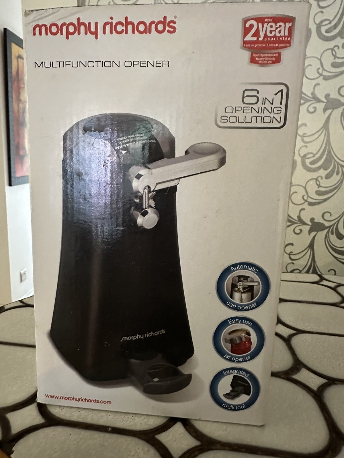 Morphy Richards Multifunction Can Opener Black (46718) 798256067341