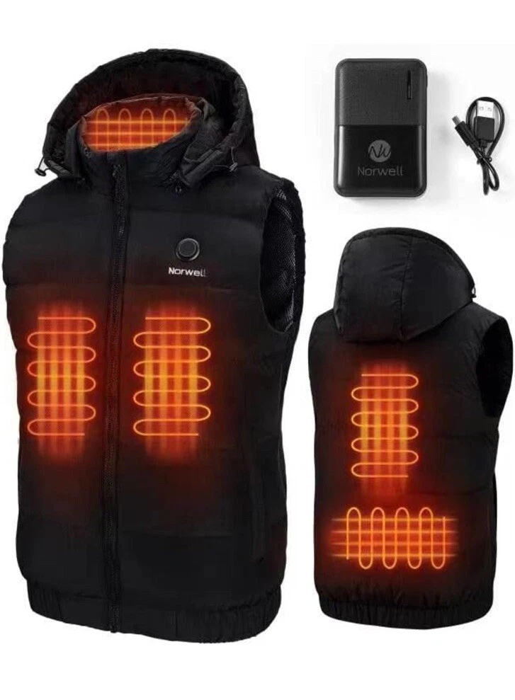 NORWELL Men's Heated Vest S Lightweight Warm Jacket