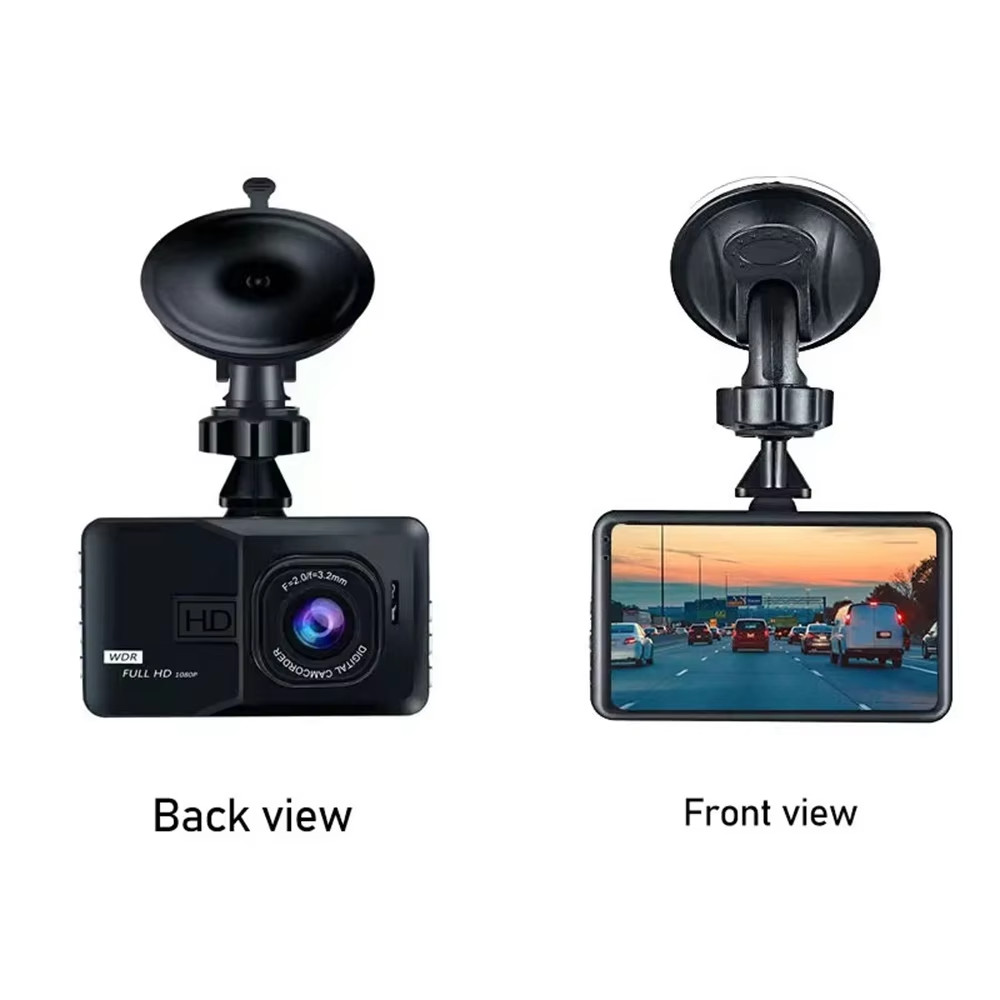 Dashcam 1080p HD Dvr Visione Notturna G-sensor Loop Video Monitor Parcheggio 24H - Miniatura 9