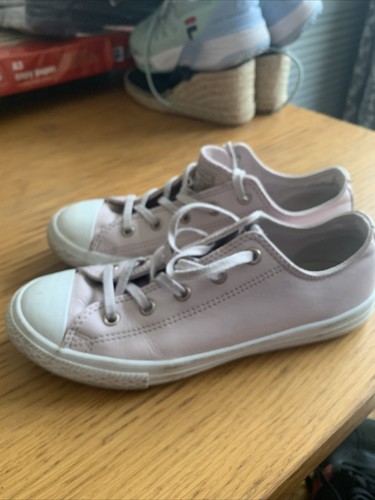 Damen Rosa Leder Converse Größe 3 Guter Zustand - Bild 5 von 8