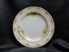ESCO (Japan) ESO20, Floral Vases, Green Edge: Salad Plate (s), 7 3/8"