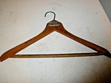 Vintage Wooden Clothes Hanger with metal Room Number O47 