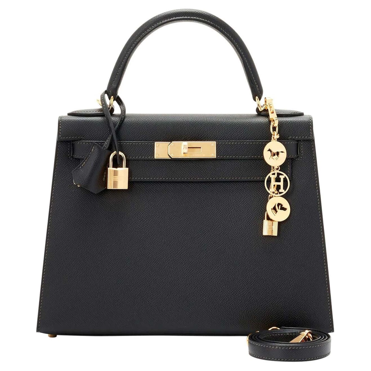 Hermes Birkin Bag Epsom Leather Gold Hardware In Black