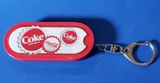 Coca-Cola Red White Bottle Caps Coin Container Keychain  