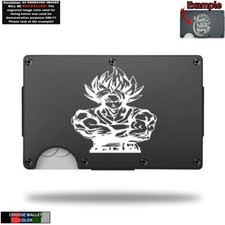 Goku Super Saiyan Ultra Dragon Z Laser Engraved Onto An Aluminum Wallet