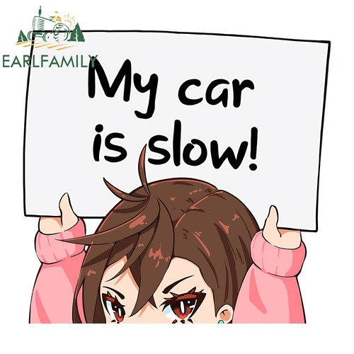 EARLFAMILY 5.1" Momo Ayase My Car Is Slow Peeker Anime Car Stickers Vinyl Decals
