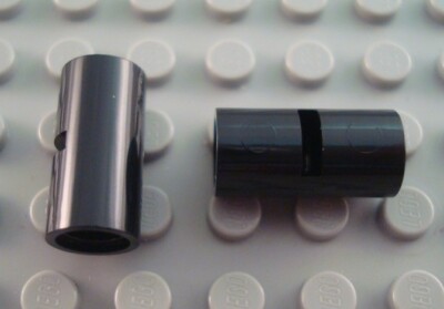 New LEGO Lot of 2 Black Technic Pin Connectors with Slit