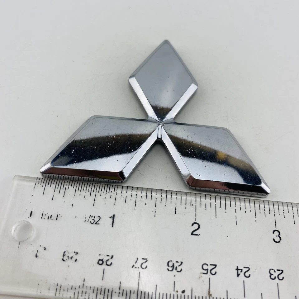 2002 2003 Mitsubishi Galant Emblem Badge Logo Symbol Front Grille Chrome OEM G3 - Image 2 of 4