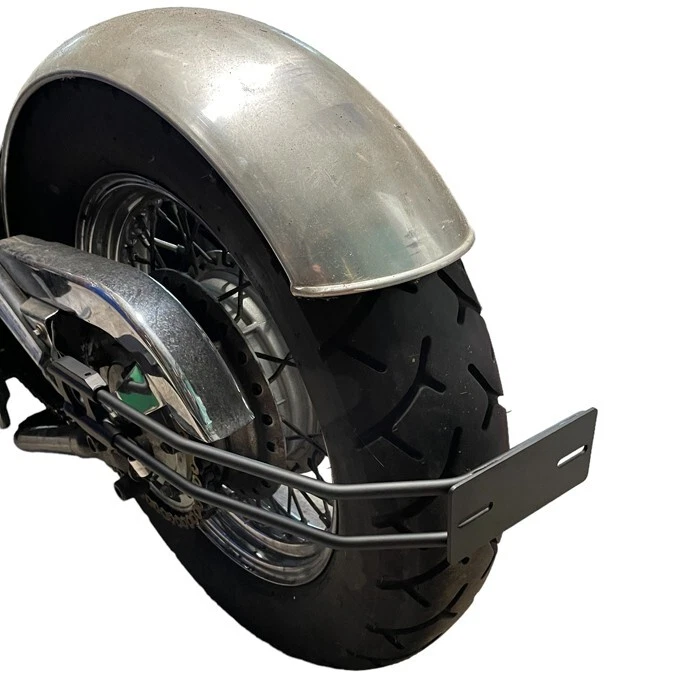 Kennzeichenhalter schwarz seitlich Universal für Motorräder mit 20 mm Radachse - Bild 3 von 4