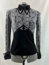 Medium Western Show Pleasure Rail Shirt Jacket Clothes Showmanship Horsemanship