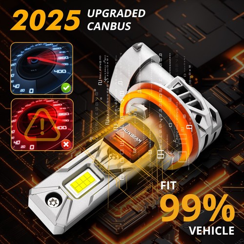 For Toyota Corolla 2008 2007 2006 2005 AUXBEAM LED Headlight + Fog Bulbs Combo - Picture 7 of 12
