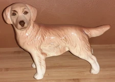 Vintage Coopercraft Ceramic Golden Labrador Retriever Figurine Ornament