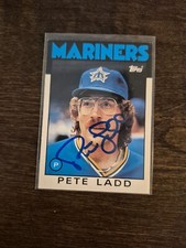 1986 Topps Traded Pete Ladd Autograph Seattle Mariners