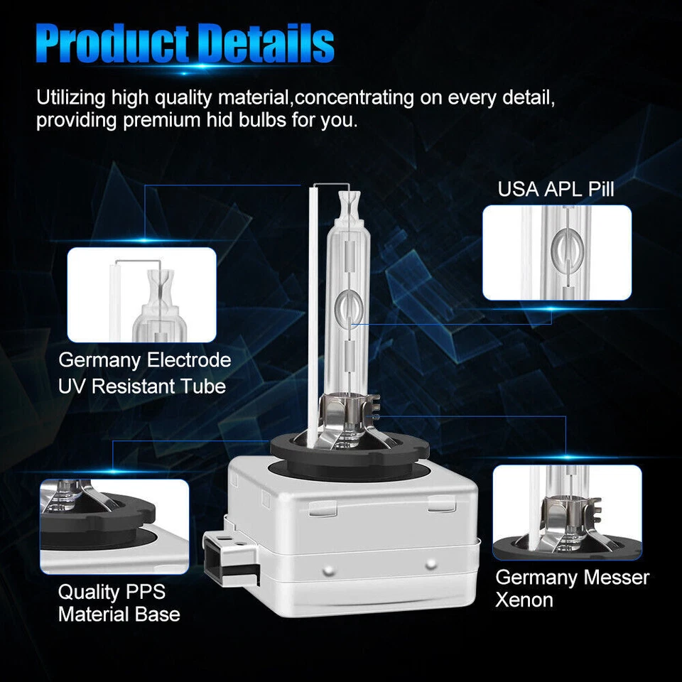 Faro HID D1S haz alto/bajo para BMW 335i 2007-2015 + bombillas antiniebla LED H11 Foto 3 de 4