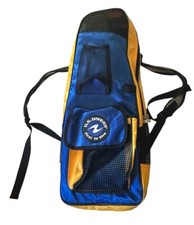 Aqua Lung Fins Adjustable Straps Yellow SCUBA DIVING with Case