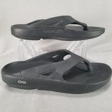 OOFOS Original Recovery Sandals Flip Flops Mens Size 7 Womens 9 Comfort Black
