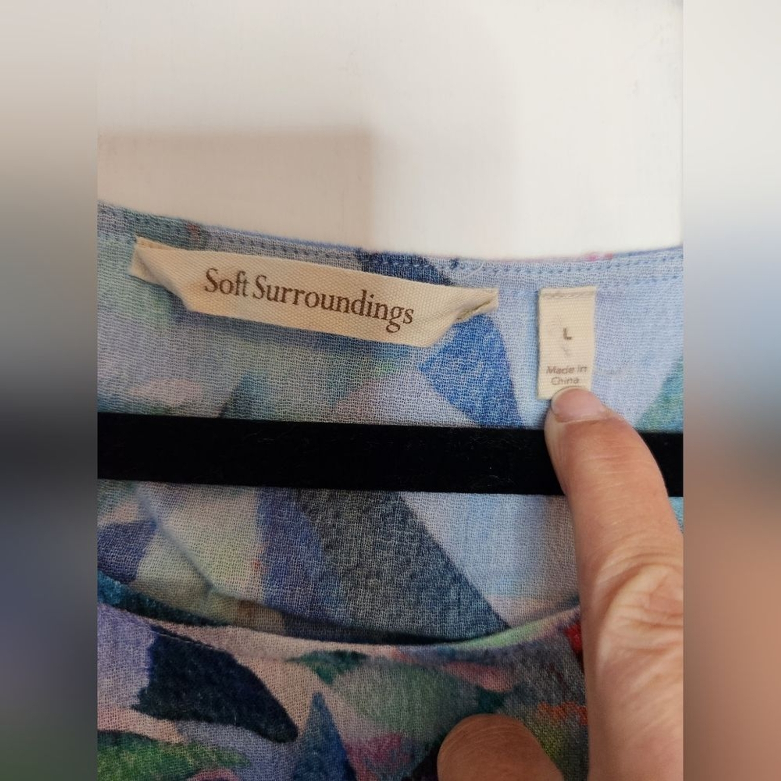 Soft Surroundings Pullover Top Multi Color Size L… - image 2