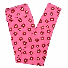 TC2 LuLaRoe Leggings PINK  RED HEARTS Size 20-26 Tall  Curvy 2 VALENTINE'S DAY