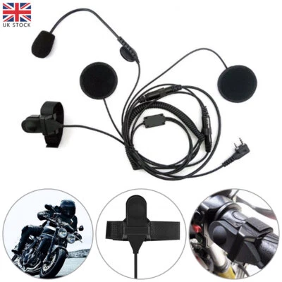 For BaoFeng UV-5R Kenwood Radios Motorcycle Helmet Racing Headset Earphones Mic