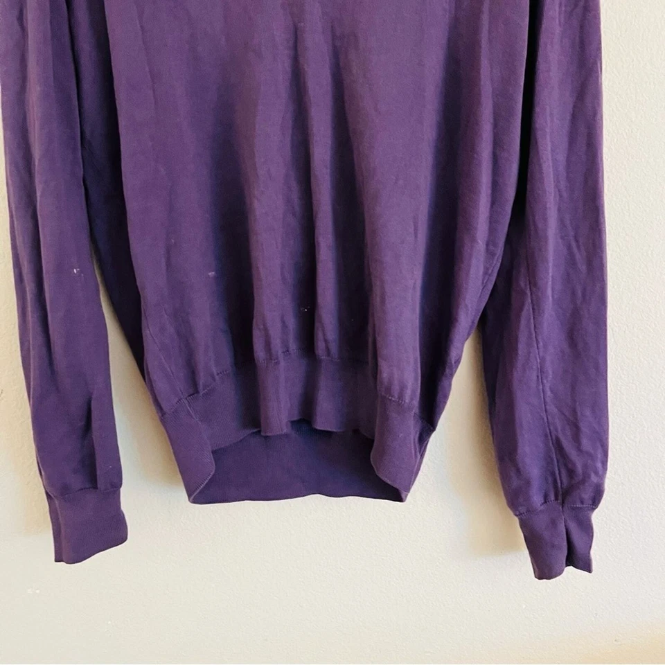 Suéter Pullover Davide Cenci Para Hombre Púrpura 1/4 Cremallera Talla 52/Grande Foto 4 de 4