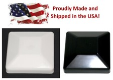 4x4 (3-5/8 x 3-5/8) Plastic Fence Post Cap Pressure Treated Wood Black or White