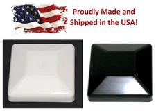 4x4 (3-5/8 x 3-5/8) Plastic Fence Post Cap Pressure Treated Wood Black or White