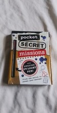 NEW Pocket Secret Missions Activity Book W/ UV Light Pen from Make Believe Ideas