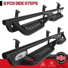 FIT 05-23 Toyota Tacoma Access Cab BXK Running Boards Nerf Bars BLK Side Steps