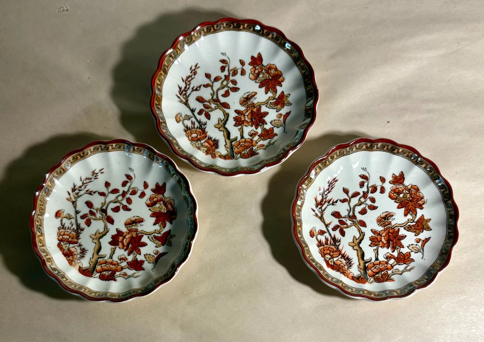 3 Spode Indian Tree 3 1/2" Butter Pats