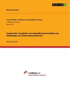 Empirischer Vergleich Von Kapitalkostenmodellen Zur SchäTzung Von Unternehmenswe