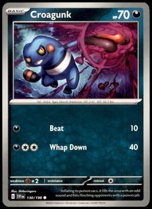 Croagunk 130/198 Scarlet & Violet Base Set Common