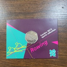 London 2012 Royal Mint Olympic ROWING 50p coin new carded