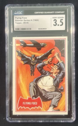 1966 Topps Batman Red Bat #31A Flying Foes — CGC 3.5