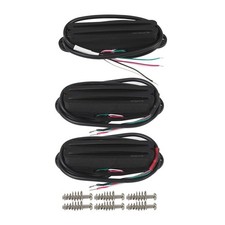 OriPure Dual Rail Full Black Alnico 5 ST Guitar N+M+B Pickup Mini Humbucker Set