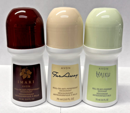 AVON ASSORTED ROLL-ON DEODORANT FOR WOMAN | 3 VALUE PACK | 1.7 OZ