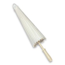 Child Size Japanese White Paper Parasol Umbrella Accessory 22  Wedding Cosplay